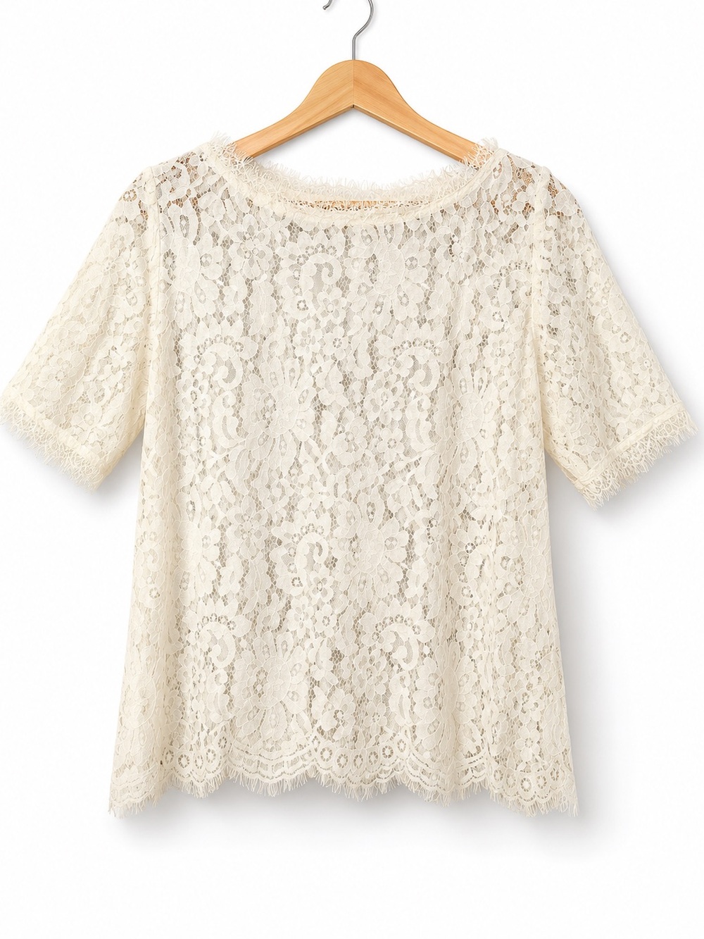 Anthropologie Vanessa Virginia Lace Top Cream Boho Romantic Blouse Small Vintage
